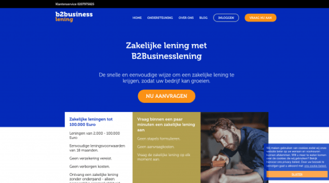 B2Business Lening - Zakelijke lening tot 100.000 €