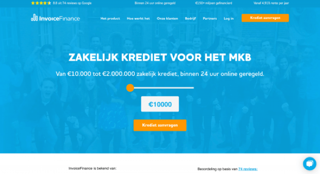 InvoiceFinance - Zakelijk krediet voor de ondernemer