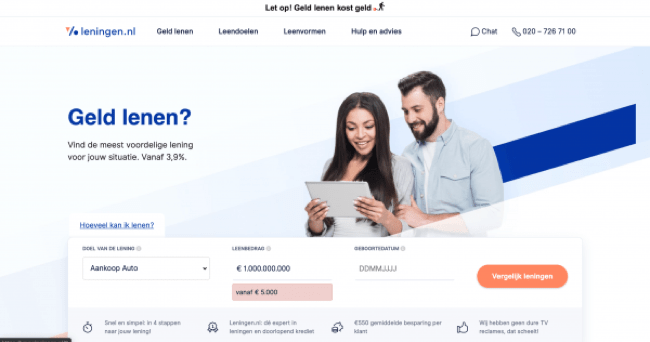 Leningen – Lening tot €100 000