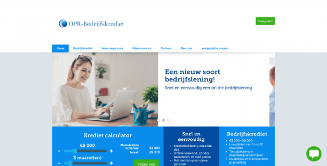 OPR-Bedrijfskrediet – Lening tot €50 000